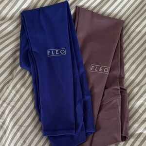 FLEO Indigo and Mauve Leggings Pair
